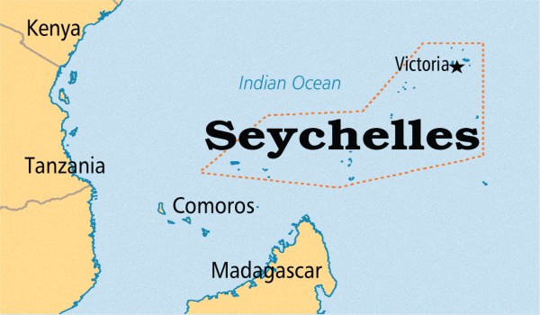 Сейшельские острова на карте мира